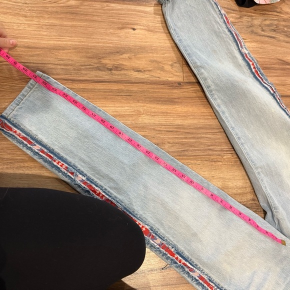 Anthropologie Pilcro The Vintage Straight Jeans Boho Embroidered - Picture 9 of 13